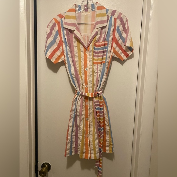 NWOT- XS-Roller Rabbit Dress. Button front, self tie, collared neckline. - Picture 2 of 4